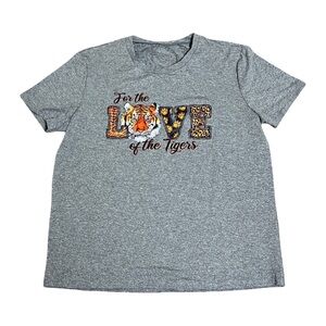 Tiger grey T shirt, NIP, short sleeve, 95% Polyester, soft with slight stretch